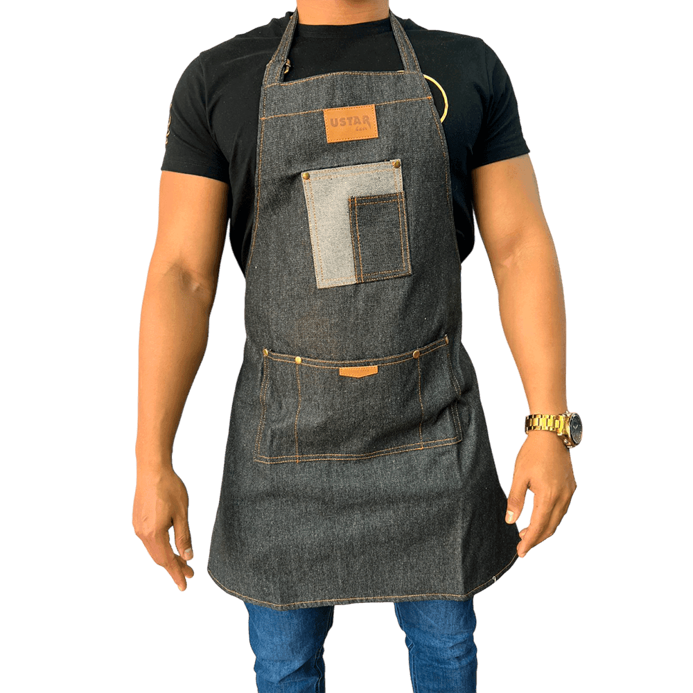 Pechera Delantal Jeans Barbería PECHERA DE JEANS PARA BARBERÍA USTAR - Imagen 1