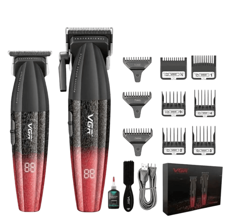 COMBO BARBER V640 RED CLIPPER + TRIMMER - VGR COMBO BARBER V640 RED CLIPPER + TRIMMER - VGR - Imagen 1